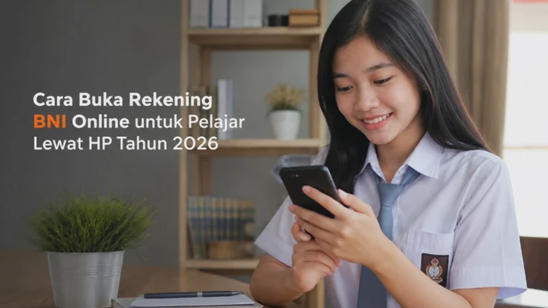 Cara Buka Rekening BNI Online untuk Pelajar Lewat HP Tahun 2026