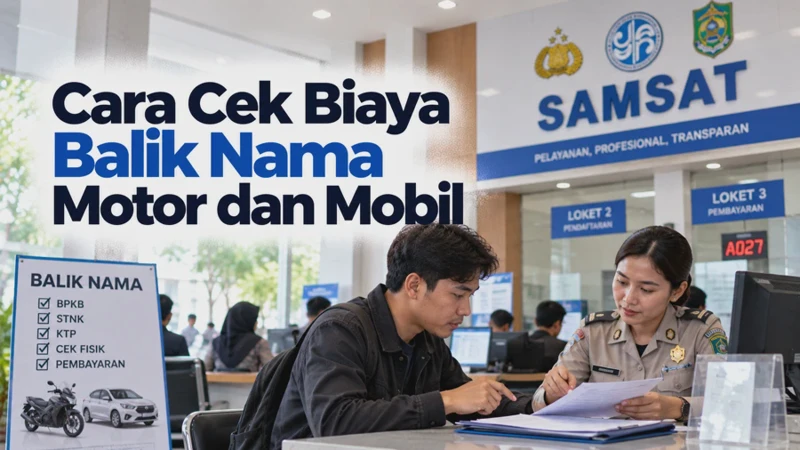 Cara Cek Biaya Balik Nama Motor dan Mobil Lengkap dengan Rinciannya