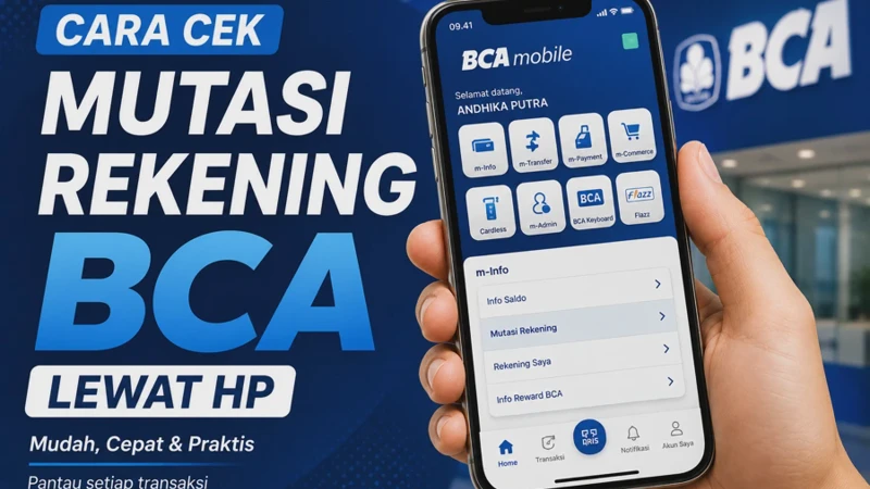 Cara Cek Mutasi Rekening BCA Lewat HP, BCA Mobile dan myBCA