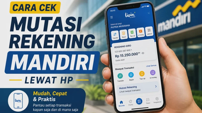 Cara Cek Mutasi Rekening Mandiri Lewat HP di Livin' by Mandiri
