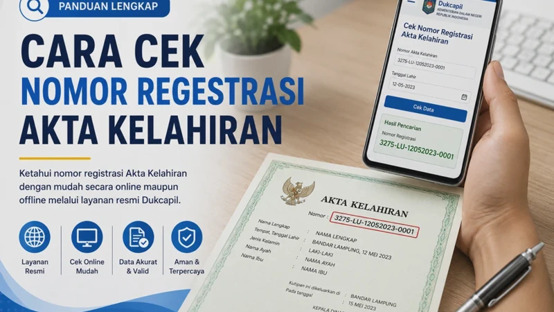 Cara Cek Nomor Regestrasi Akta Kelahiran Secara Online dengan Mudah