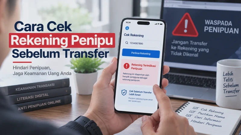 Cara Cek Rekening Penipu Sebelum Transfer Uang Lewat HP 2026