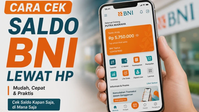 Cara Cek Saldo BNI Lewat HP dengan wondr by BNI dan BNI Mobile