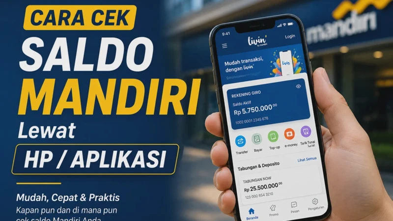 Cara Cek Saldo Mandiri Lewat HP dengan Livin’ Tanpa ke ATM