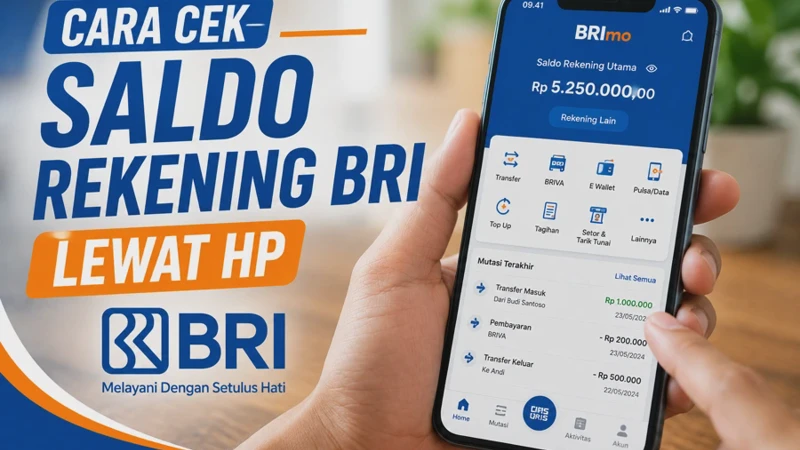 Cara Cek Saldo Rekening BRI Lewat HP dengan BRImo dan SMS Banking