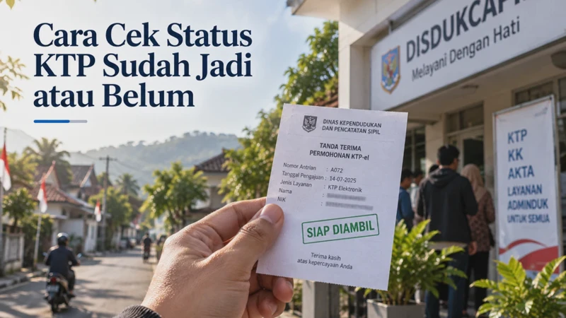 Cara Cek Status KTP Sudah Jadi atau Belum Secara Online