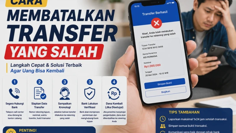 Cara Membatalkan Transfer yang Salah ke Rekening Orang Lain
