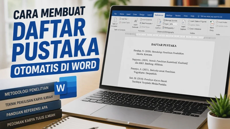 Cara Membuat Daftar Pustaka Otomatis di Word dengan Mendeley 2026