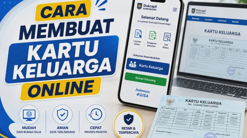 Cara Membuat Kartu Keluarga (KK) Baru Online Tanpa ke Dukcapil 2026