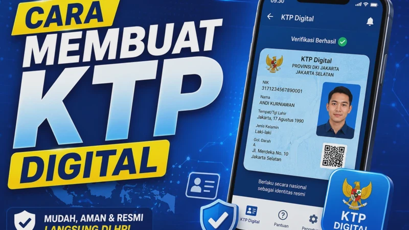 Cara Membuat KTP Digital Secara Online lewat HP Tanpa Harus ke Dukcapil