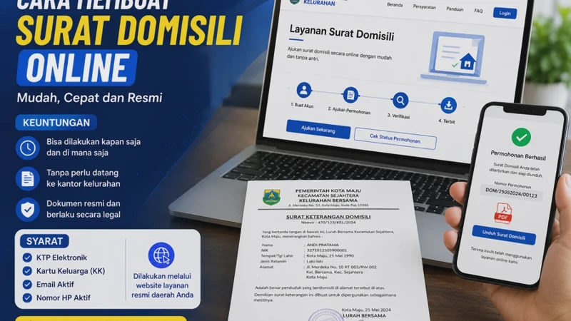 Cara Membuat Surat Domisili Online Lewat HP dan Syarat Pengajuannya