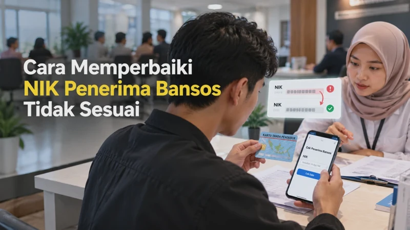 Cara Memperbaiki NIK Penerima Bansos Tidak Sesuai Secara Online Tahun 2026