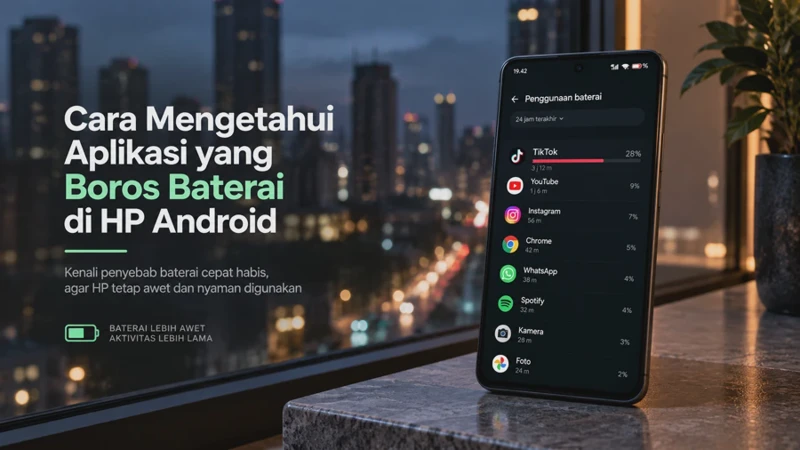 Cara Mengetahui Aplikasi yang Boros Baterai di HP Android Terbaru 2026