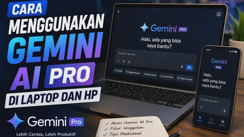 Cara Menggunakan Gemini AI Pro Gratis di Hanphone & Laptop Terbaru 2026