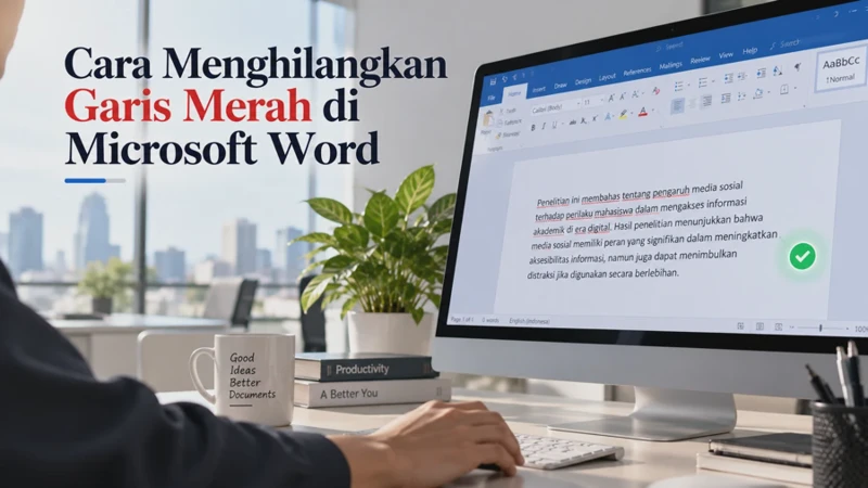 Cara Menghilangkan Garis Merah di Microsoft Word dengan Mudah