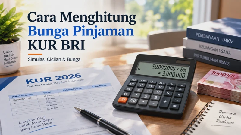 Cara Menghitung Bunga Pinjaman KUR BRI Berdasarkan Plafon dan Tenor