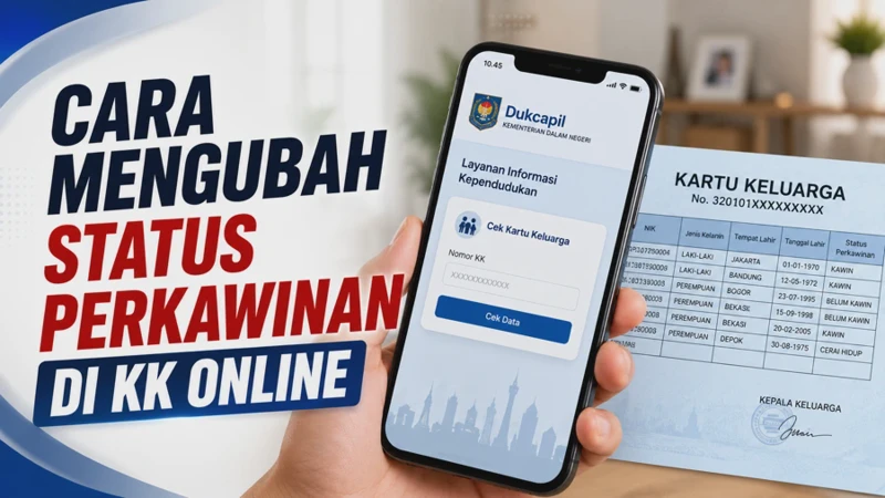 Cara Mengubah Status Perkawinan di KK Secara Online Lewat HP 2026