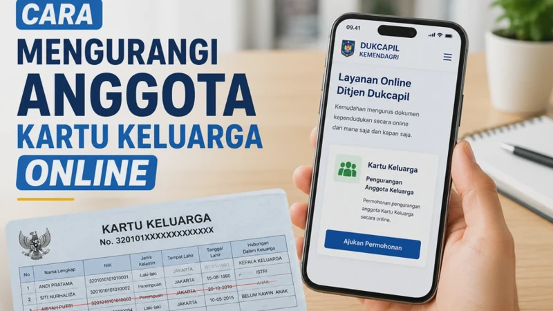 Cara Mengurangi Anggota Kartu Keluarga Online Tanpa Harus ke Dukcapil
