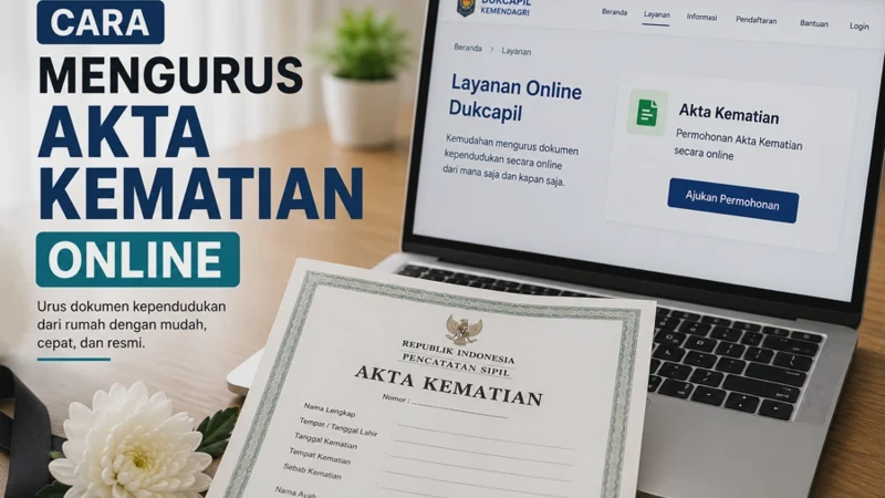 Cara Mengurus Akta Kematian Online Tanpa Datang ke Dukcapil 2026