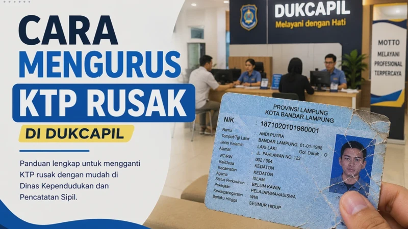 Cara Mengurus KTP Rusak di Dukcapil dan Syarat Penggantiannya