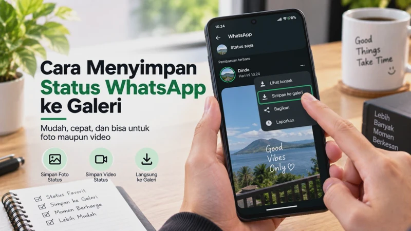 Cara Menyimpan Status WhatsApp ke Galeri Tanpa Aplikasi Tambahan