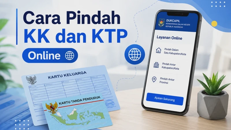 Cara Pindah KK dan KTP Online Tanpa ke Dukcapil Lewat HP 2026
