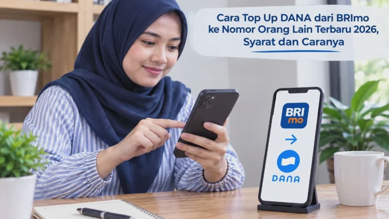 Cara Top Up DANA dari BRImo ke Nomor Orang Lain Terbaru 2026, Syarat dan Caranya