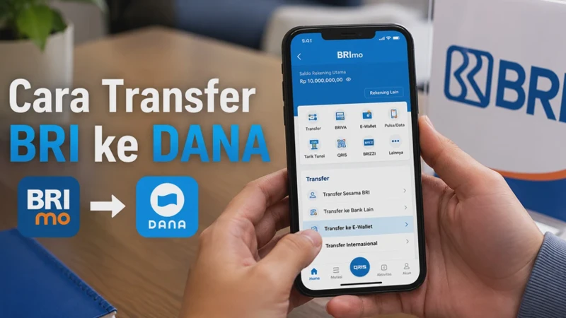 Cara Transfer BRI ke DANA Lewat BRImo dan ATM Terbaru 2026