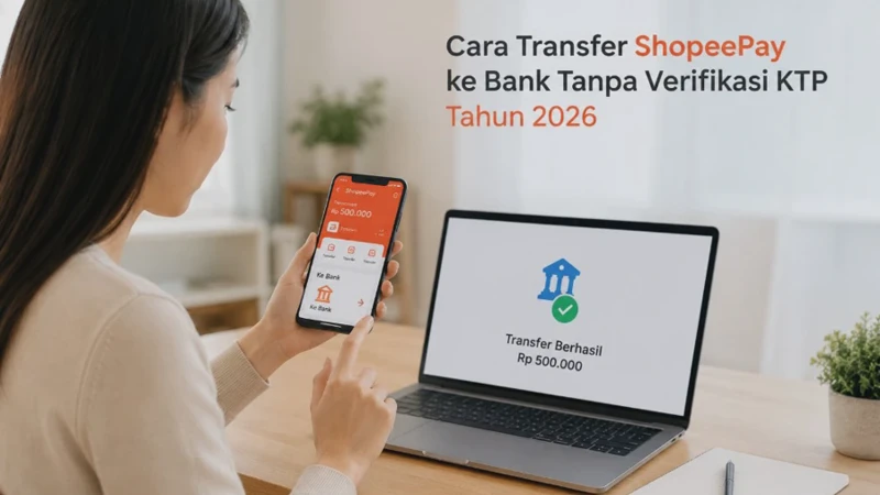 Cara Transfer ShopeePay ke Bank Tanpa Verifikasi KTP