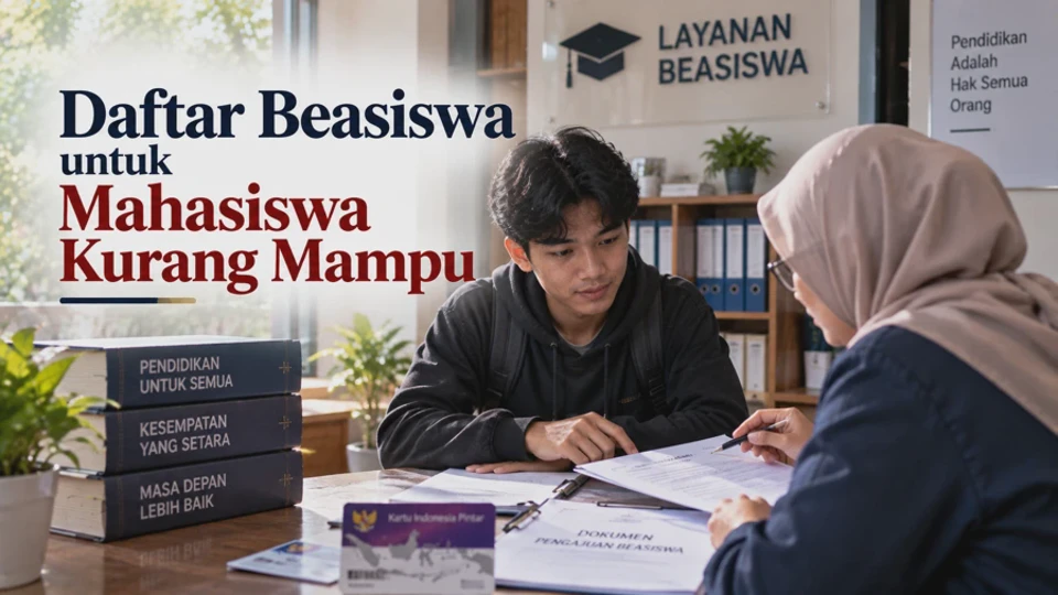Daftar Beasiswa untuk Mahasiswa Kurang Mampu 2026 dan Cara Daftar