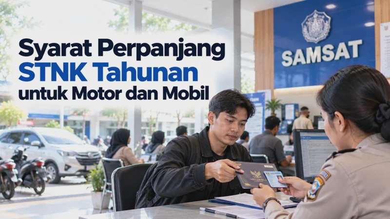Syarat Perpanjang STNK Tahunan untuk Motor dan Mobil, Begini Caranya